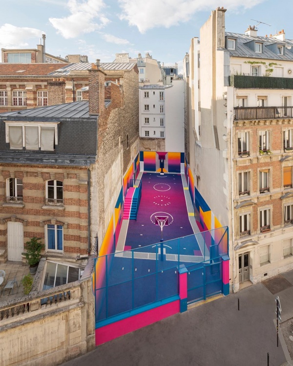 A view of the court from above (photo c/o @sebastienmichelini)